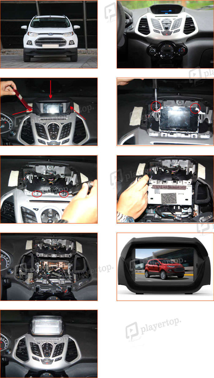 installation autoradio Ford Ecosport 2012